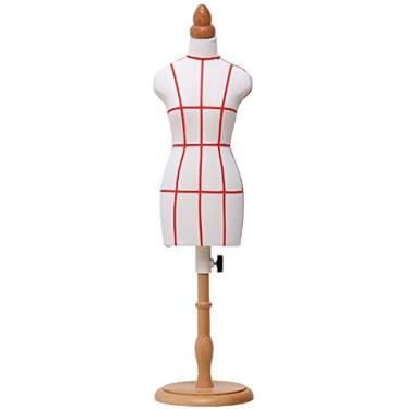 Imagem de Manequim Alfaiates Manequim Dressform Mini Costureiras Manequim Famale, Alfaiate Manequins Boneca Vestido Formulário Exibição De Acessórios Para Casa De Bonecas Decoração, Altura Ajustável Manequi