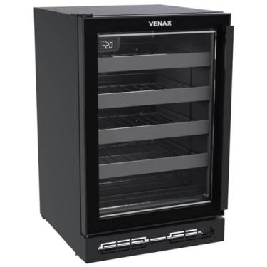 Imagem de Champanheira Venax de Embutir Top Light-in 100 L 24 Garrafas Preto Fosco Porta Invertida 110v 29771