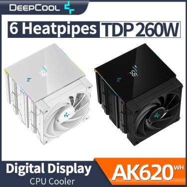 Imagem de DeepCool-AK620 Digital Twin Towers CPU Air Cooler  6 Heatpipes  Branco Dupla Ventiladores Radiador