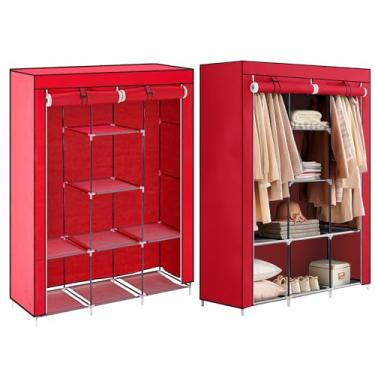 Imagem de HOLTTER Armário Arara Roupa Organizador Prateleira Cabideiro Vertical Sapateira Luxo Guarda Roupa Armário Organizador De Roupas Armário Closet Armário Cabideiro (Armário TNT M)