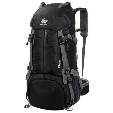 Imagem de Mochila de caminhada impermeável WoneNice 50L (45+5) - Mochila esportiva para atividades ao ar livre com capa de chuva