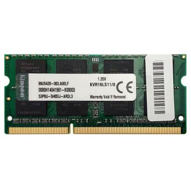 Imagem de Memória para Notebook 8GB Kingston, DDR3L, 1600MHz, CL11 - KVR16LS11/8