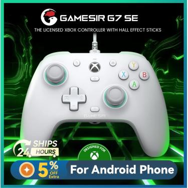 Imagem de Controle Com Fio Gamesir G7 Se Com Hall Effect Para Xbox One X S PC - Cor Branco  Sticks Anti-Drift