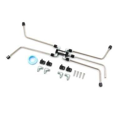 Imagem de MSCRP AN4 Linha de freio de combustível, LS Coolant Crossover Steam Vent Kit LS Stainless Coolant Crossover Steam Vent Kit compatível com LS1, LS2, LS3, LS6, LS7, LS9, LSX