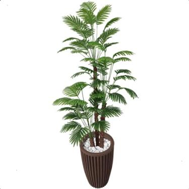 Imagem de Arvore Artificial Coqueiro Anão Yucca Grande Vaso Decoração (Coluna Marrom G)
