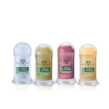 Imagem de Kit 4 Desodorantes Cristal Natural 60g Sem Cheiro Vegano