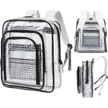 Imagem de Mochila antiestática sem poeira mochila mochila de malha transparente bolsa de ferramentas para engenheiro, branca 15 cm, a