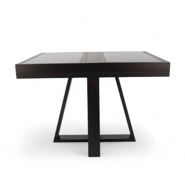Imagem de Mesa de Jantar Afrodite Extensível 148cm Tampo de Vidro Preto