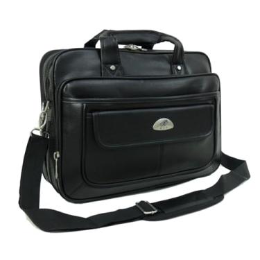 Imagem de Bolsa Pasta Notebook Laptop Executiva Social Professor Médico Representante Masculina (Preto)