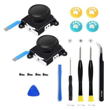 Imagem de COMZPLIFE 2 Pcs Replacement Joystick for Nintendo Switch lite, Repair Joystick Replacement Tool Kit for Switch lite and Nintendo Joycon Controller with Triwing Screwdriver,Thumb Grip Caps& Tweezers