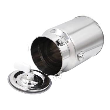 Imagem de Gralara Máquina de Ordenha de Balde de aço Inoxidável Peças de Máquina de Ordenha Fazenda Portátil Suprimentos de Ordenha Elétrica Balde único, para, 10L