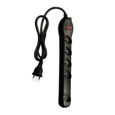 Imagem de Filtro De Linha Qualitronix 5 Tomadas Bivolt Preto - Qfl5