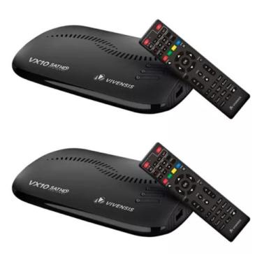 Imagem de Kit 02 Receptores nova parabólica vx10 vicencis e lnbf duplo vivencis