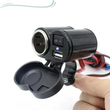 Imagem de Carregador USB Para Moto Tomada Adaptador 12v Acendedor - Clink