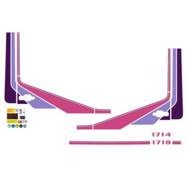 Imagem de Kit Faixa Caminhão Mercedes Benz 1714/1718 Adesivo Lilás - SPORTINOX