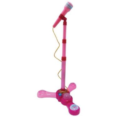 Imagem de Brinquedo Microfone Infantil c/ Pedestal Rosa - Fênix - Fenix