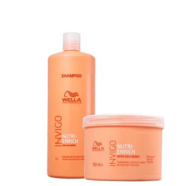 Imagem de Kit Enrich Shampoo 1L e Máscara 500ml - Wella - Wella Professionals