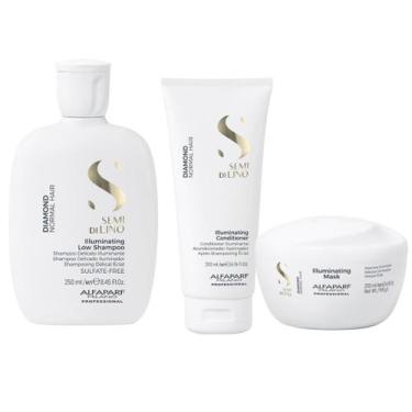 Imagem de Kit de Tratamento Alfaparf Semi Di Lino Diamond Illuminating Pequeno -