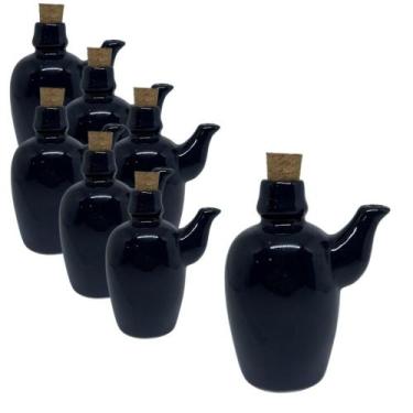 Imagem de Jarra Porta Shoyu Sushi Preto com Rolha - Prattos