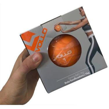 Imagem de Bola Com Peso 1Kg Ideal para Fisioterapia Pilates Vollo Sports VP1061 