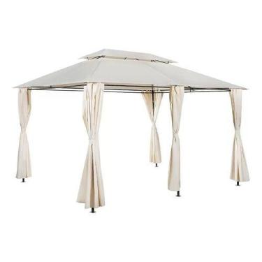 Imagem de Gazebo Pergolado Romano Com Cortinas 270x400x300cm - Premium - Just Ho