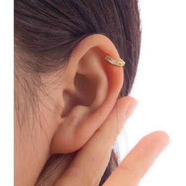 Imagem de Piercing Hélix Argola em Ouro 18k Com Zircônias Orelha Cartilagem - Go