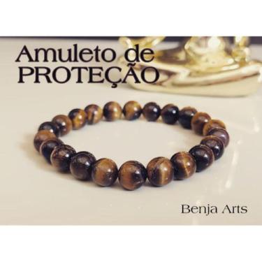 Imagem de Pulseira Olho de Tigre - Amuleto de Proteção - Benja Arts, 22cm