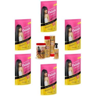 Imagem de Hene Gel Pelucia Preto Medio/Forte 06x180g Pouch/Bisnaga+Brilho Magico