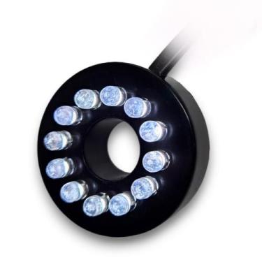 Imagem de Luminária Luz Led Colorida Amarela e Branca 12 Lâmpadas p/ Fonte De Ág