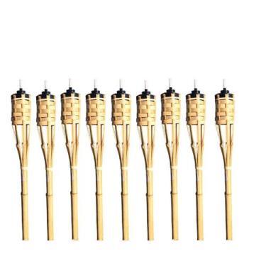 Imagem de Kit 9 Tocha Bambu 100cm Lamparina Festa Tematica Decoração - RT