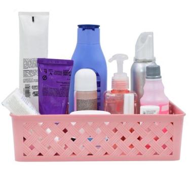 Imagem de Cesto Organizador Decorativo de Mesa Prateleira 6,5x24x19cm - Paramoun