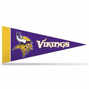 Imagem de Conjunto clássico de mini galhardetes NFL Minnesota Vikings 8 peças 10 cm x 22 cm
