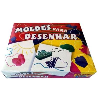 Imagem de kit 5 moldes para desenhar com papel cartao duplex sortidos maser toys