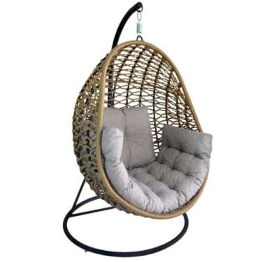Imagem de Cadeira Balanço de Balanço Suspensa com Suporte Modelo Oval - Nossa Ka