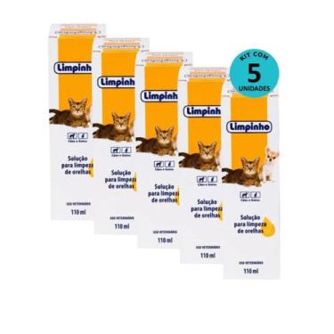 Imagem de Kit Loção Limpadora de Orelhas Limpinho 110ml C/ 5 unidades