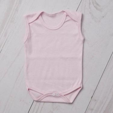 Imagem de Body bebê regata suedine 100% algodão - LETICIA CAT, Rosa bb, G