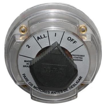 Imagem de Chave Geral Para Barcos Transparente 1 ou 2 Baterias 12v - REI MARINE