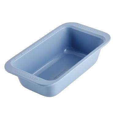 Imagem de Farberware Easy Solutions Assadeira antiaderente para bolo de carne/pão, 22 cm x 12 cm com marcas de porção – Azul