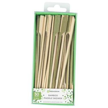 Imagem de Restaurantware Espetos de bambu de 15 cm: perfeitos para servir aperitivos e guarnições de coquetel - cor natural - pacote de varejo - 500 unidades - biodegradável e ecológico