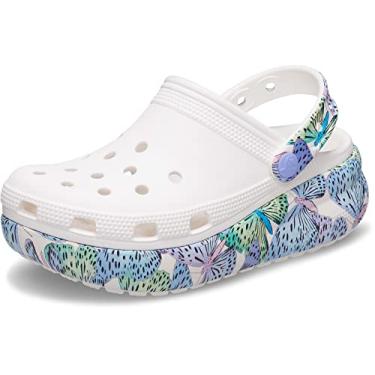Imagem de Sandália crocs classic crush butterfly clog white/multi - 44