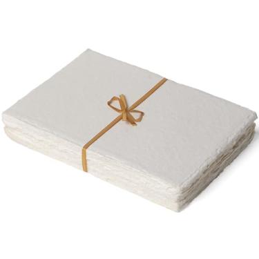 Imagem de Algodão egípcio vintage feito à mão 400 g/m2 - 40 folhas de papel texturizado para desenho e esboço com borda decorada