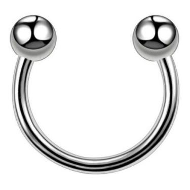 Imagem de Piercing Septo Ferradura Titânio Cartilagem Preto Prata - De Castro jo