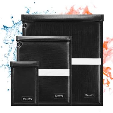 Imagem de Pacote com 3 bolsas Faraday para telefones, tablets e laptops, protetor de chaveiro Faraday antirroubo, antirastreamento, à prova de fogo e à prova d'água, bolsa Faraday, bloqueador de sinal de RFID com faixa reflexiva