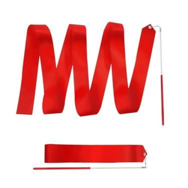 Imagem de Abeillo 2 fitas de dança rítmica, fita de ginástica de 78,7 polegadas para dançarinos de varinha dançante, serve para ginástica artística de dança, shows de carnaval de circo, bastão giratório