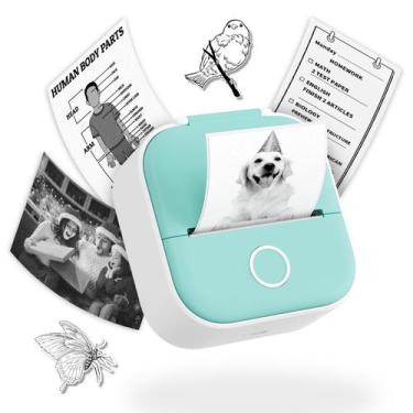 Imagem de Impressora de adesivos Bluetooth térmica Omezizy T02 com aplicativo de