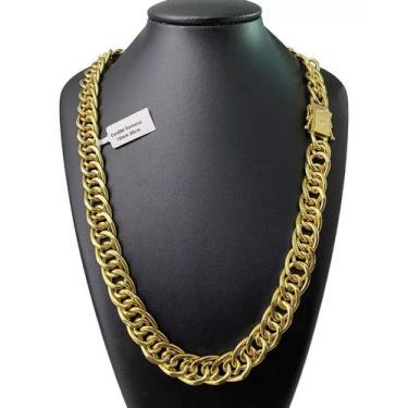 Imagem de Cordão romano oca 750 15mm - banhado a ouro 18k - ToJoia18k