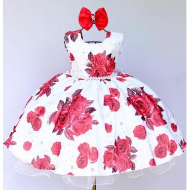 Imagem de Vestido Infantil Daminha casamento Florista Com Tiara - festa luxo, 10