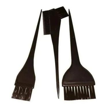 Imagem de Kit Pincel Para Pintura De Cabelo 3 Peças - Pronta Entrega - Monaliza