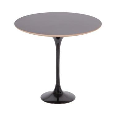 Imagem de Mesa Saarinen Lateral Fórmica Preta 51cm - Base Preta - mgsaarinen