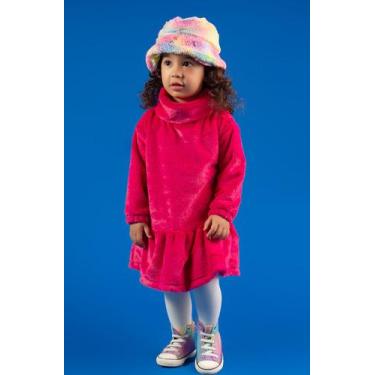 Imagem de Vestido Pelúcia Pink + Chapéu Bucket - Saia de Filó, 2, Estampado